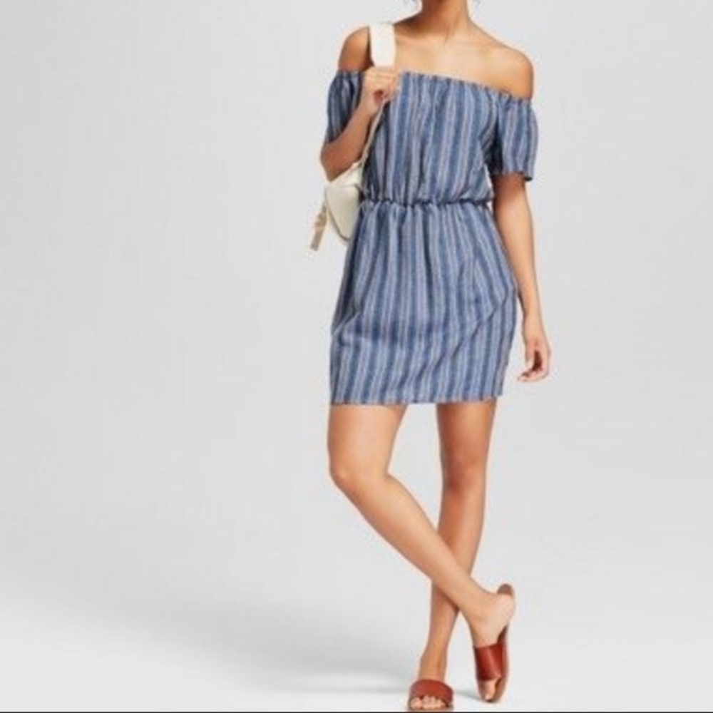 NWT Linen Off Shoulder Dress
